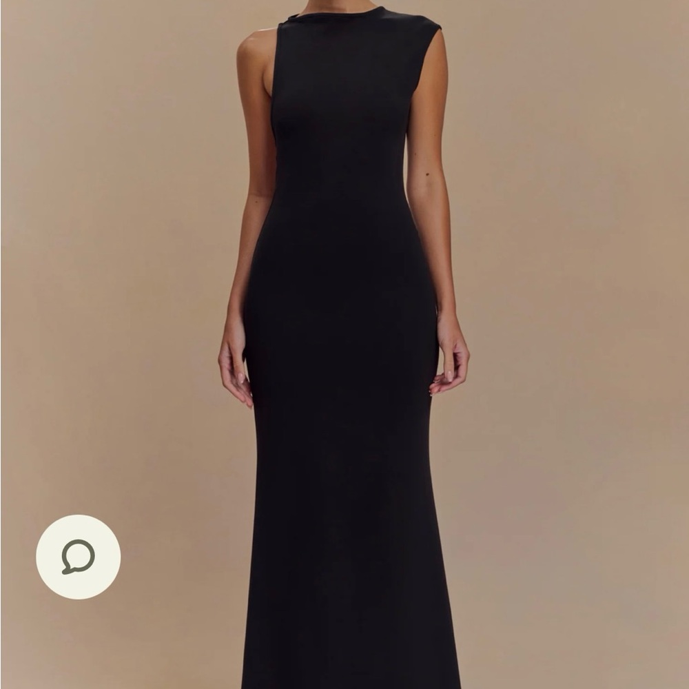 Meshki Katerina Black Scuba Backless Dress